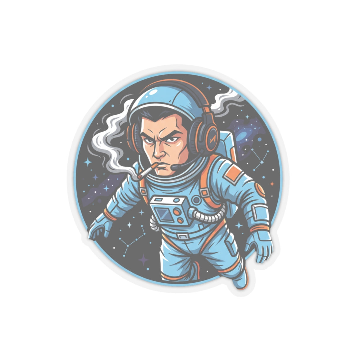 Cosmic Comm Link: Premium Die-Cut Space Gamer Sticker