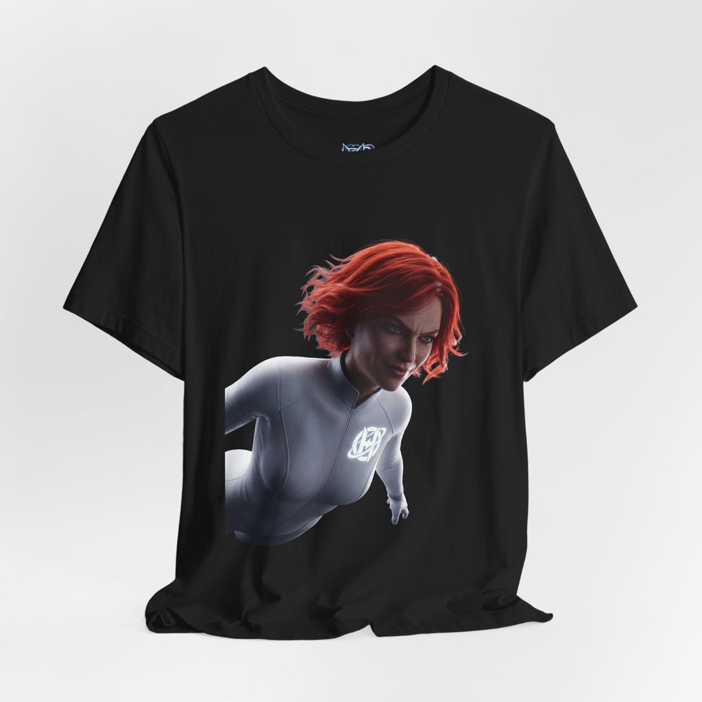 Superhero Flight T-Shirt — Red-Haired Flying Hero Graphic Tee