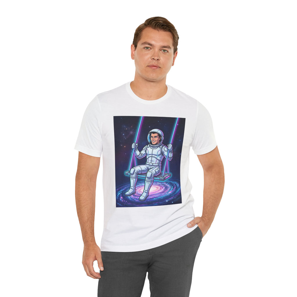Astronaut Swing Tee – Retro Space Swinging Graphic T-Shirt