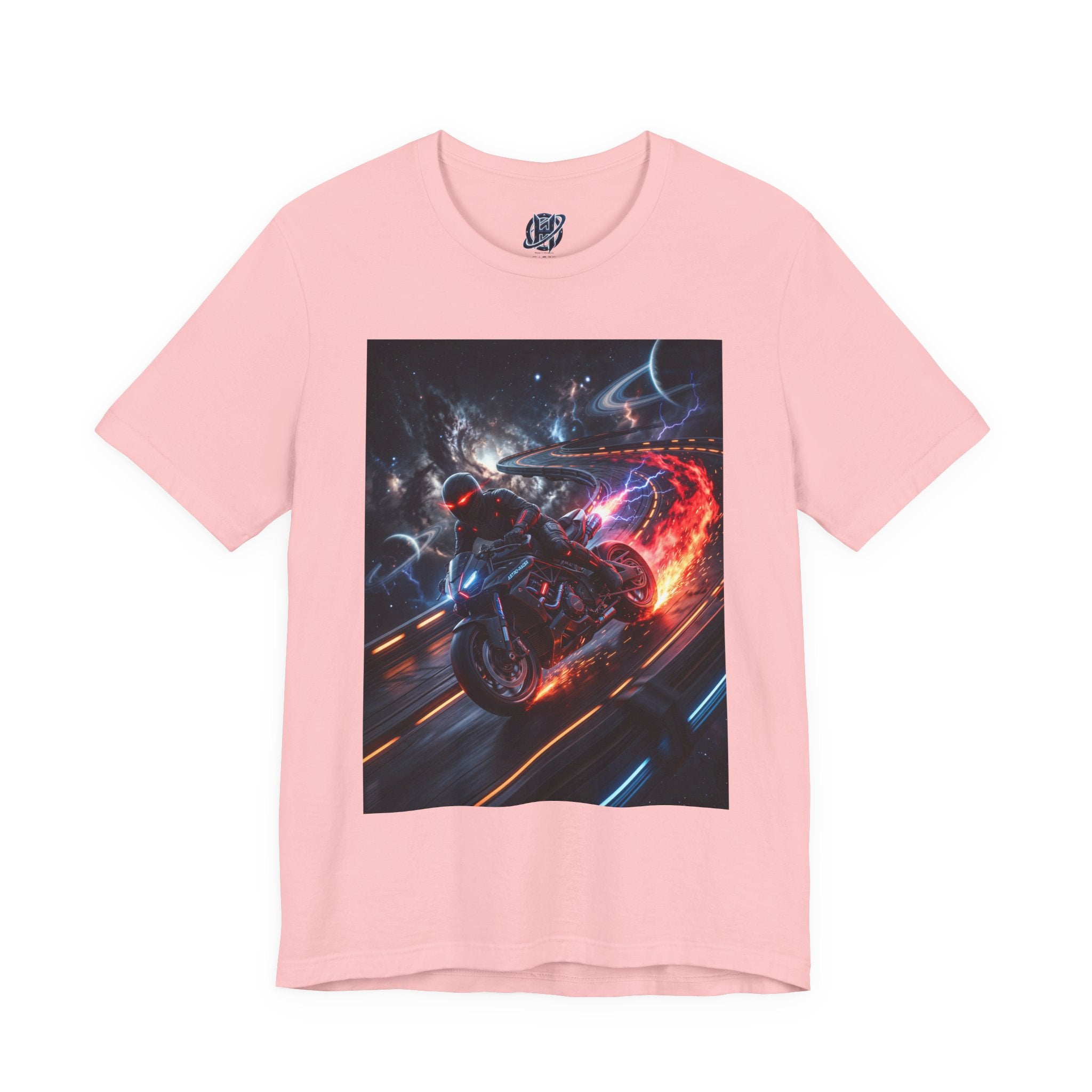 "Nitro-Void: Galactic Cyber-Rider Racing Tee"