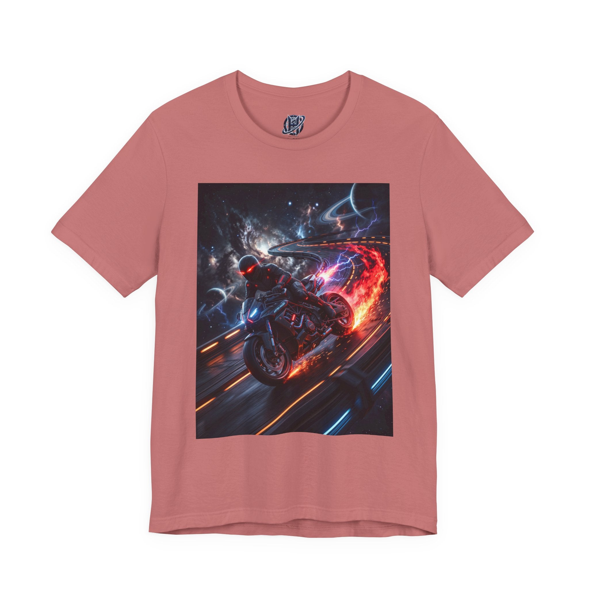 "Nitro-Void: Galactic Cyber-Rider Racing Tee"