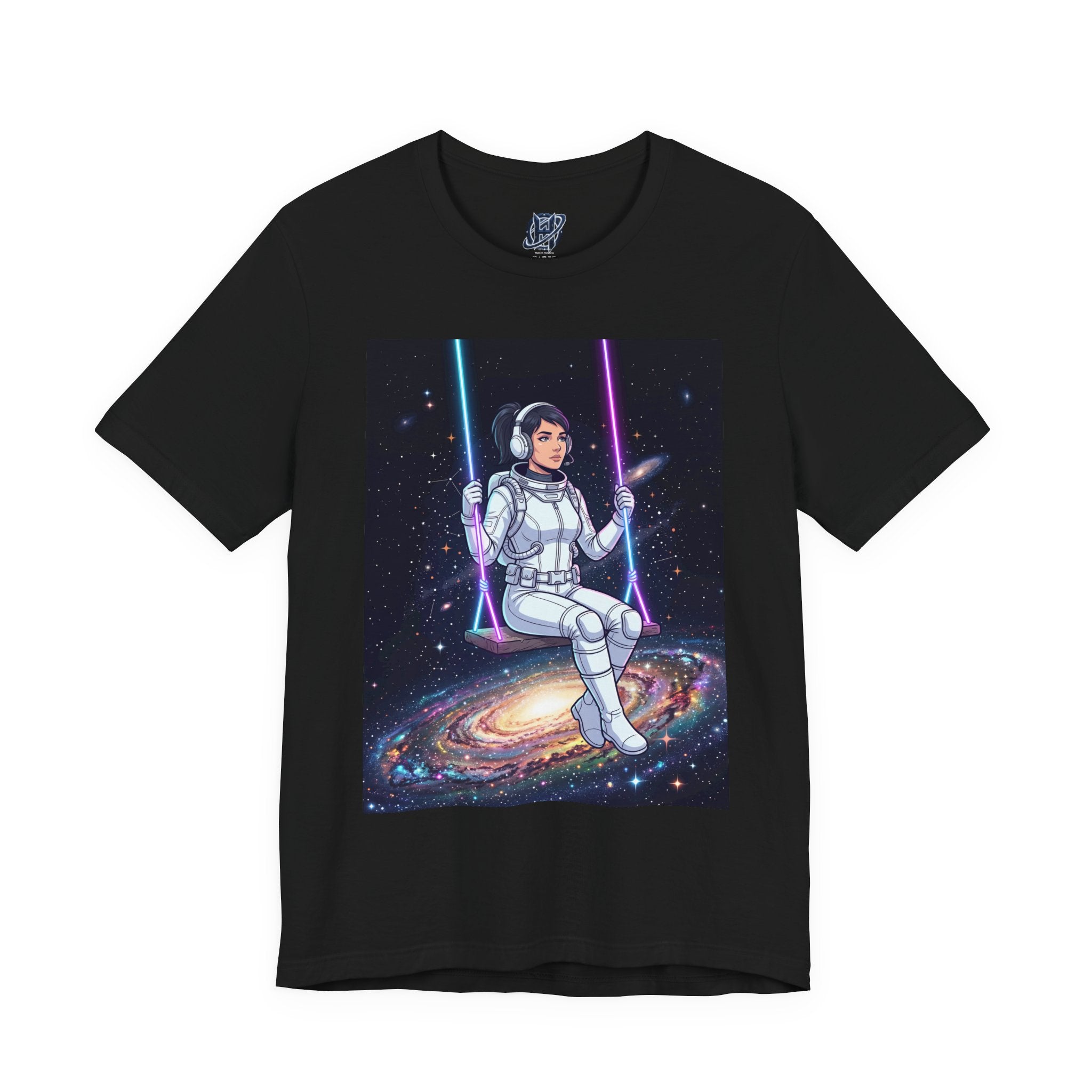 Astronaut on Galaxy Swing T‑Shirt