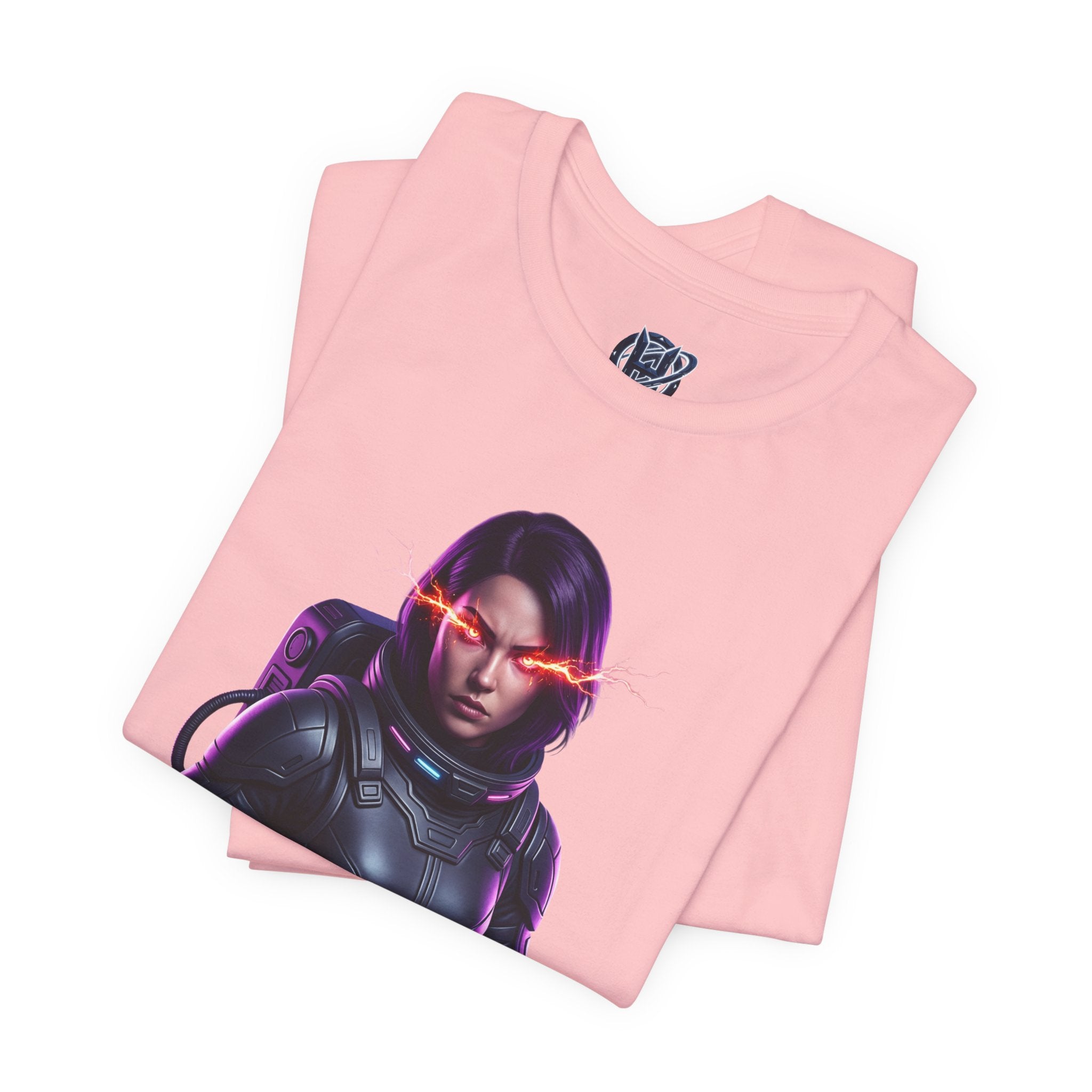 "Hyper-Nova: Red Flare Cyber-Empress Gaming Tee"