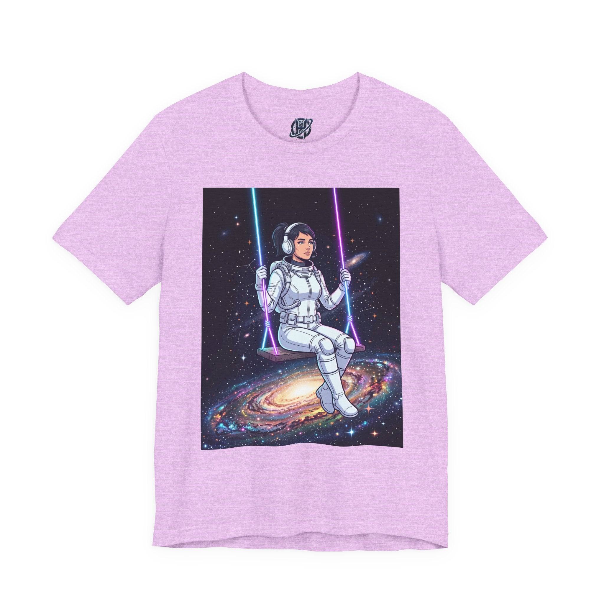 Astronaut on Galaxy Swing T‑Shirt
