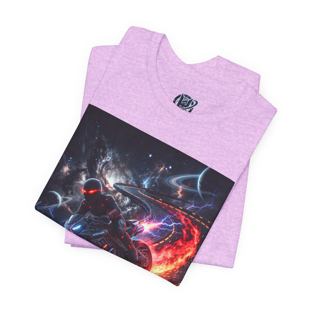"Nitro-Void: Galactic Cyber-Rider Racing Tee"