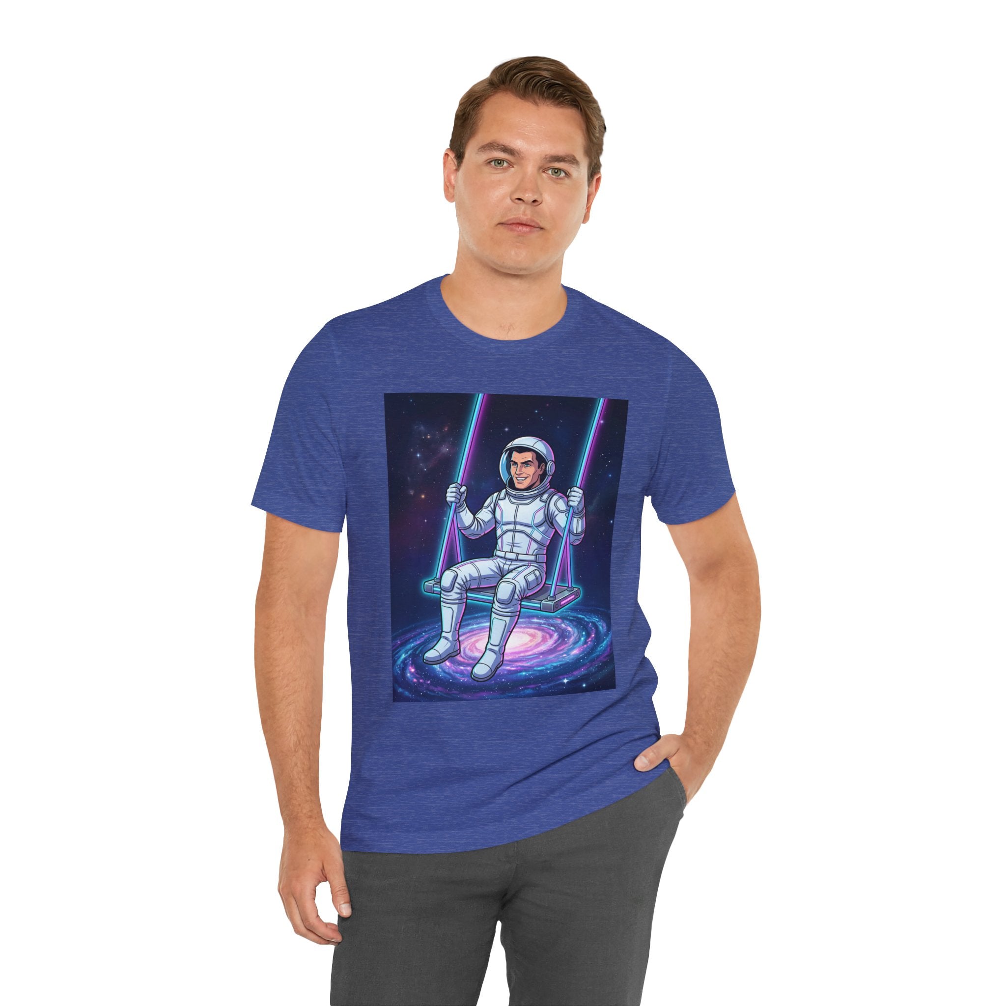 Astronaut Swing Tee – Retro Space Swinging Graphic T-Shirt
