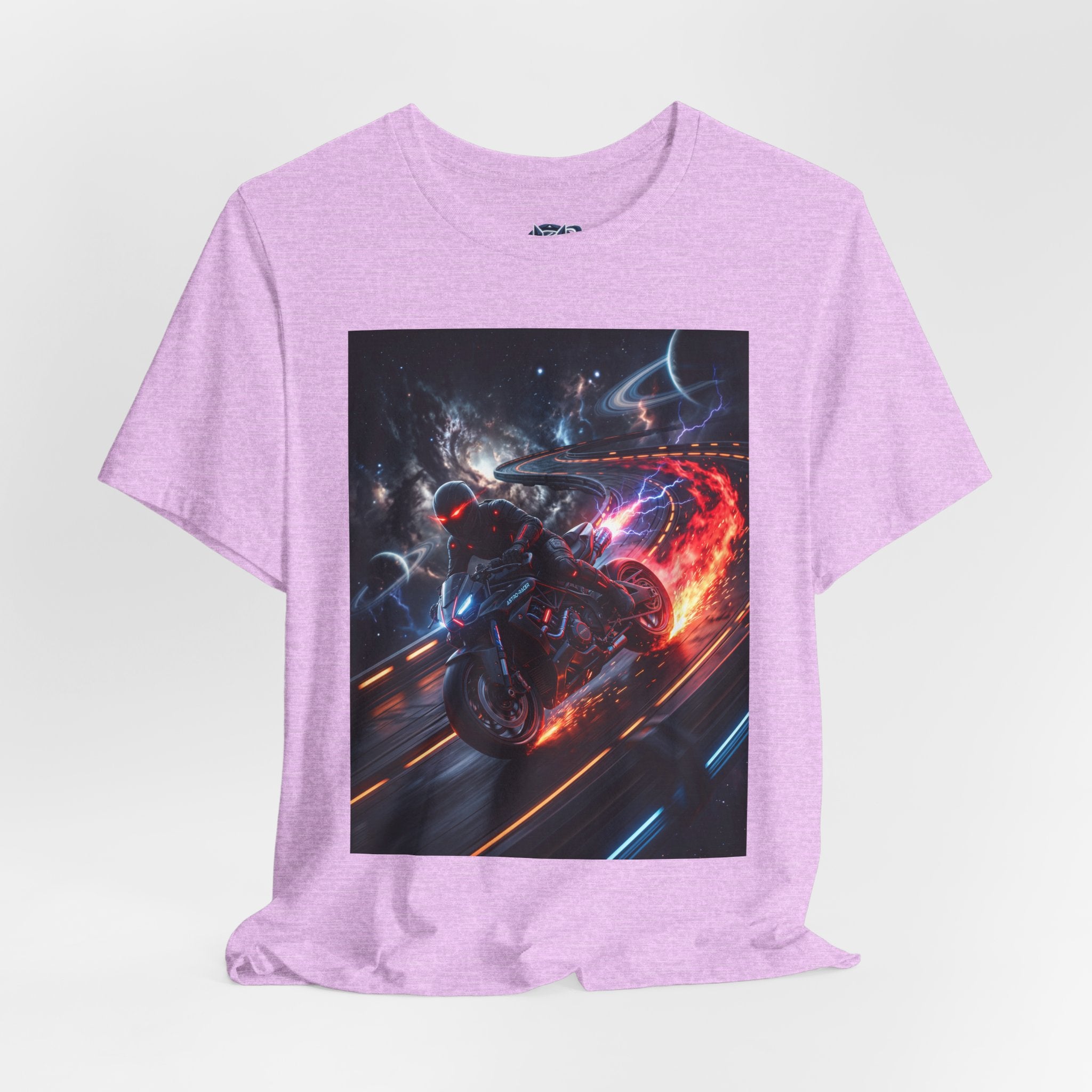 "Nitro-Void: Galactic Cyber-Rider Racing Tee"