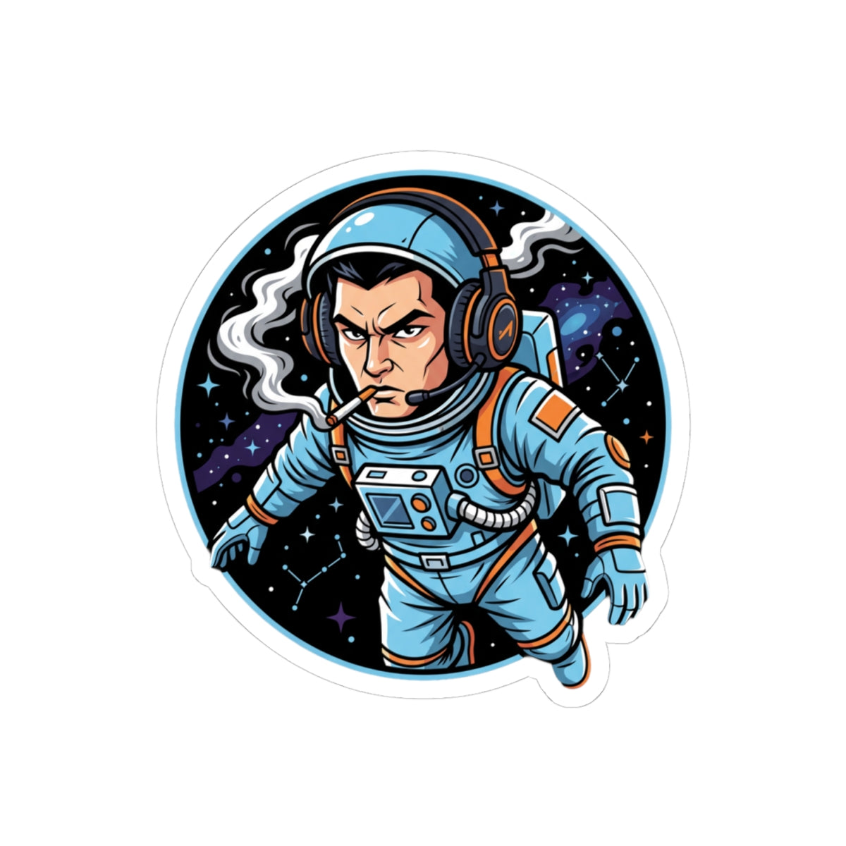 Cosmic Comm Link: Premium Die-Cut Space Gamer Sticker