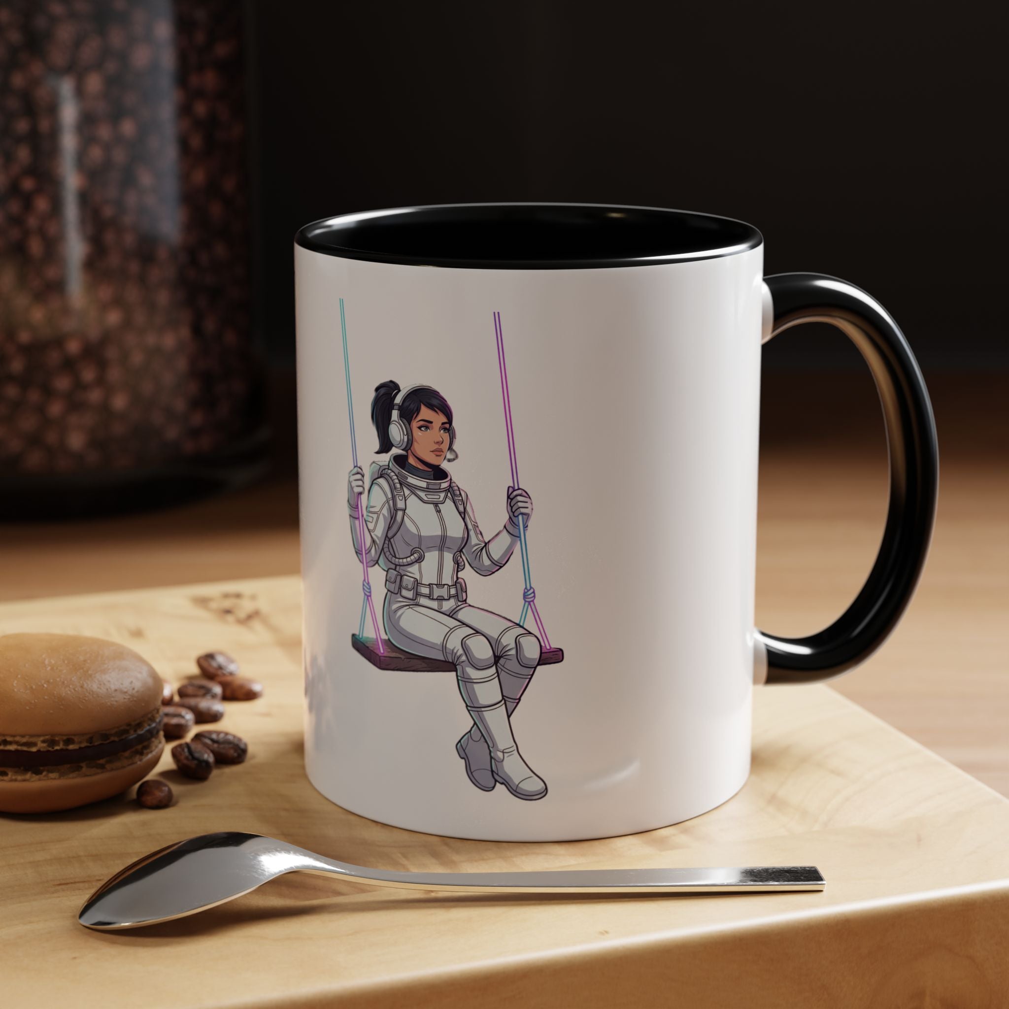"Galactic Soulmates: Matching Astronaut Couple Mug Set"