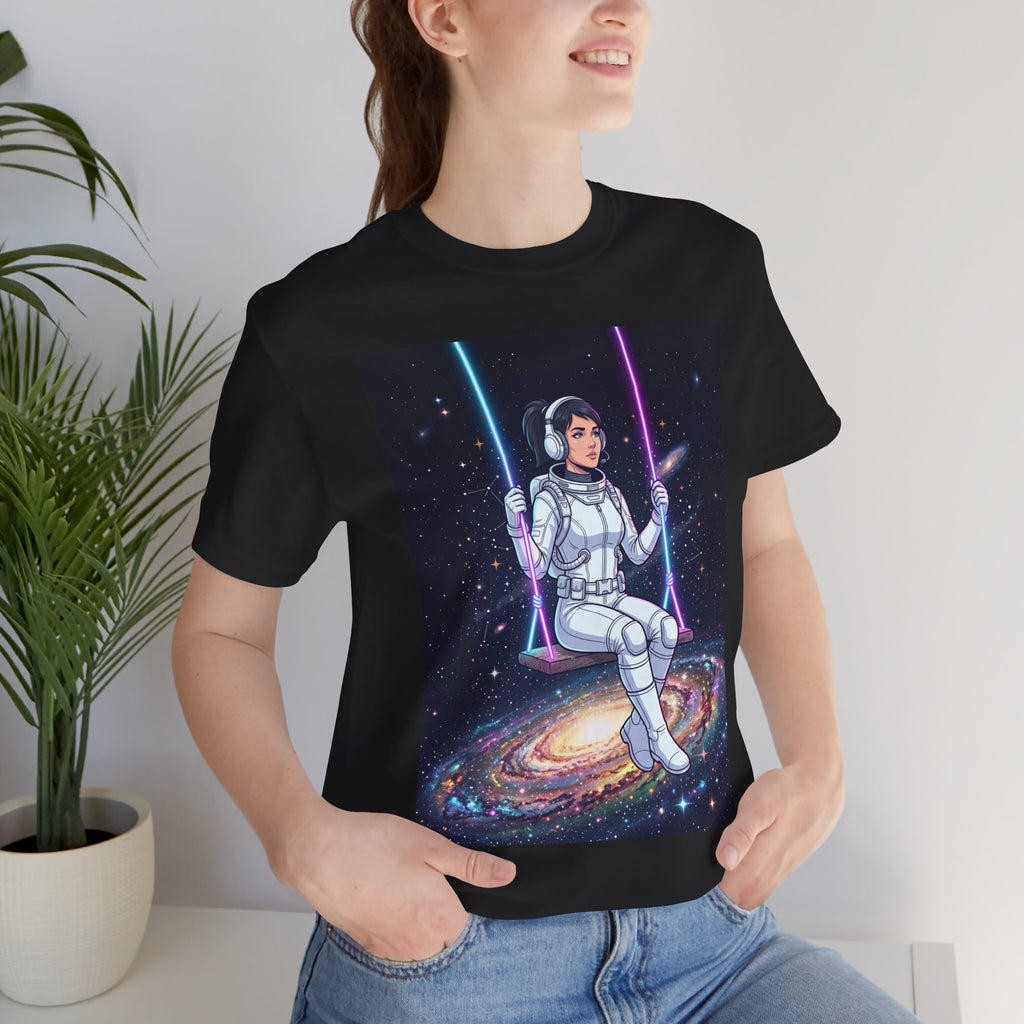 Astronaut on Galaxy Swing T‑Shirt