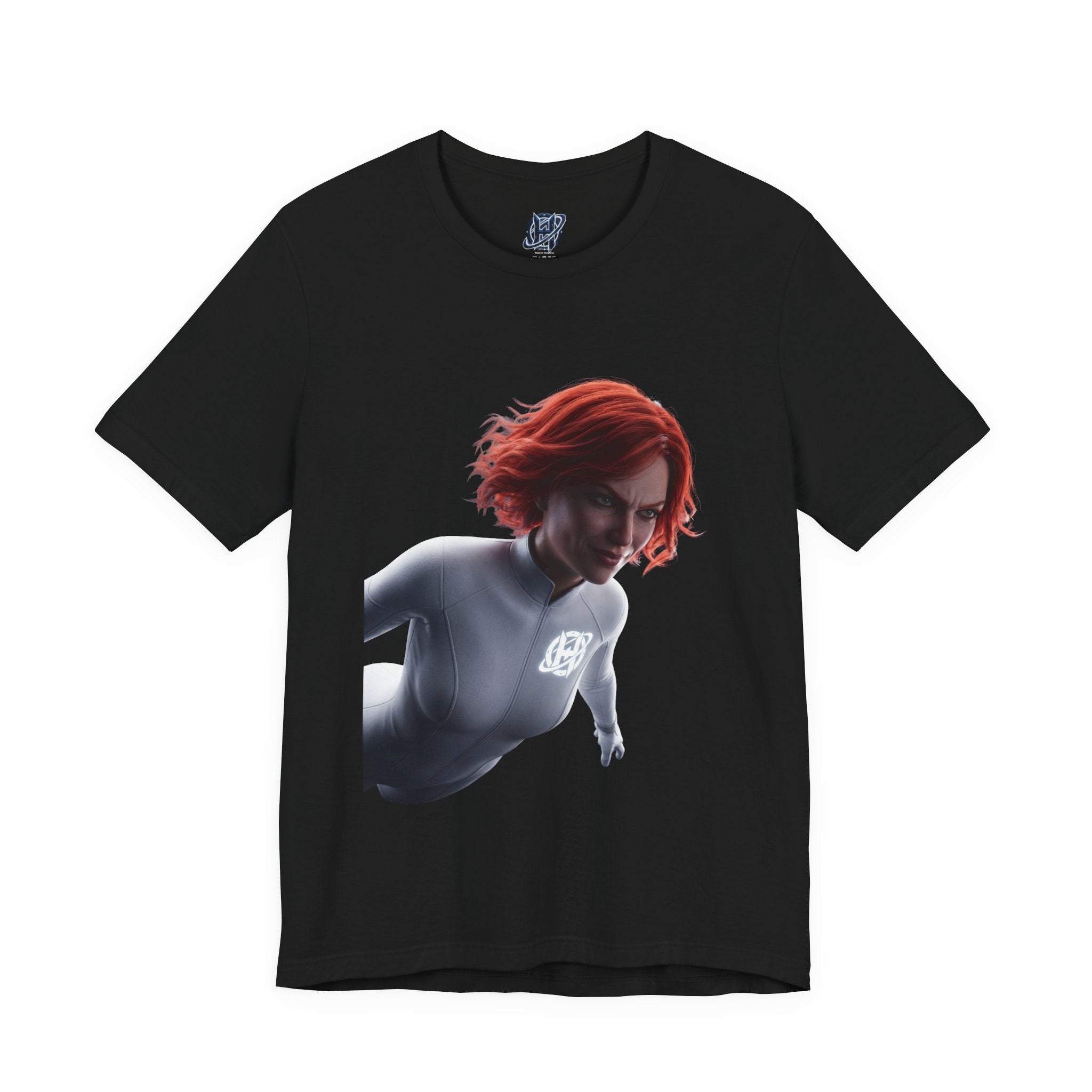 Superhero Flight T-Shirt — Red-Haired Flying Hero Graphic Tee