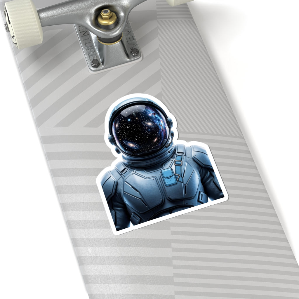 Astronaut Helmet Sticker — Cosmic Space Kiss-Cut Decal for Laptops & Gear