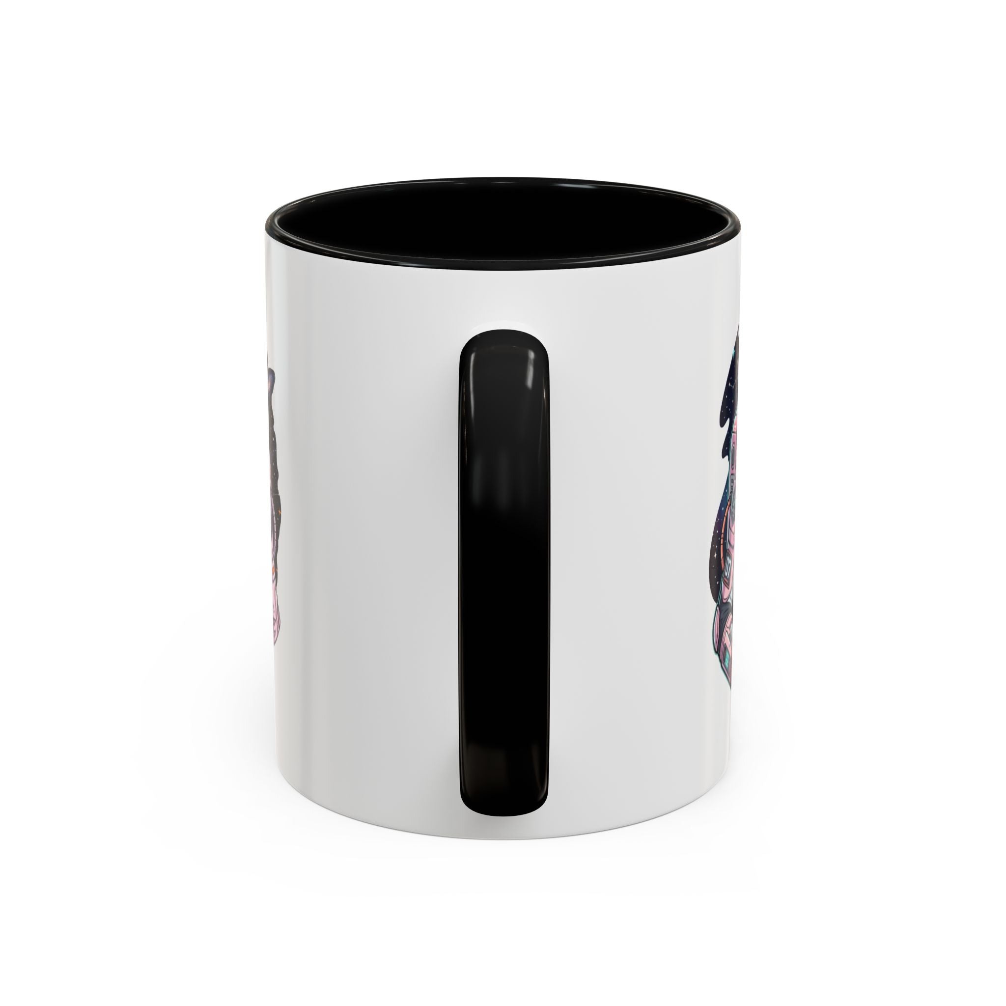 Astronaut Girl Accent Coffee Mug — Pink Space Pilot Ceramic Mug (11/15oz)