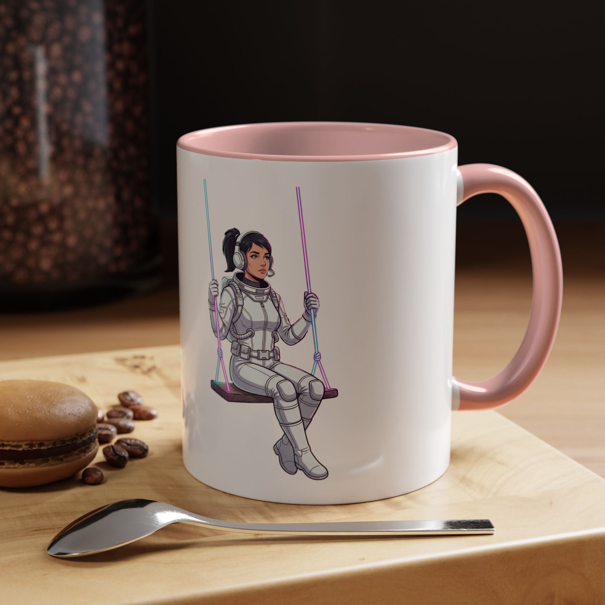 "Galactic Soulmates: Matching Astronaut Couple Mug Set"