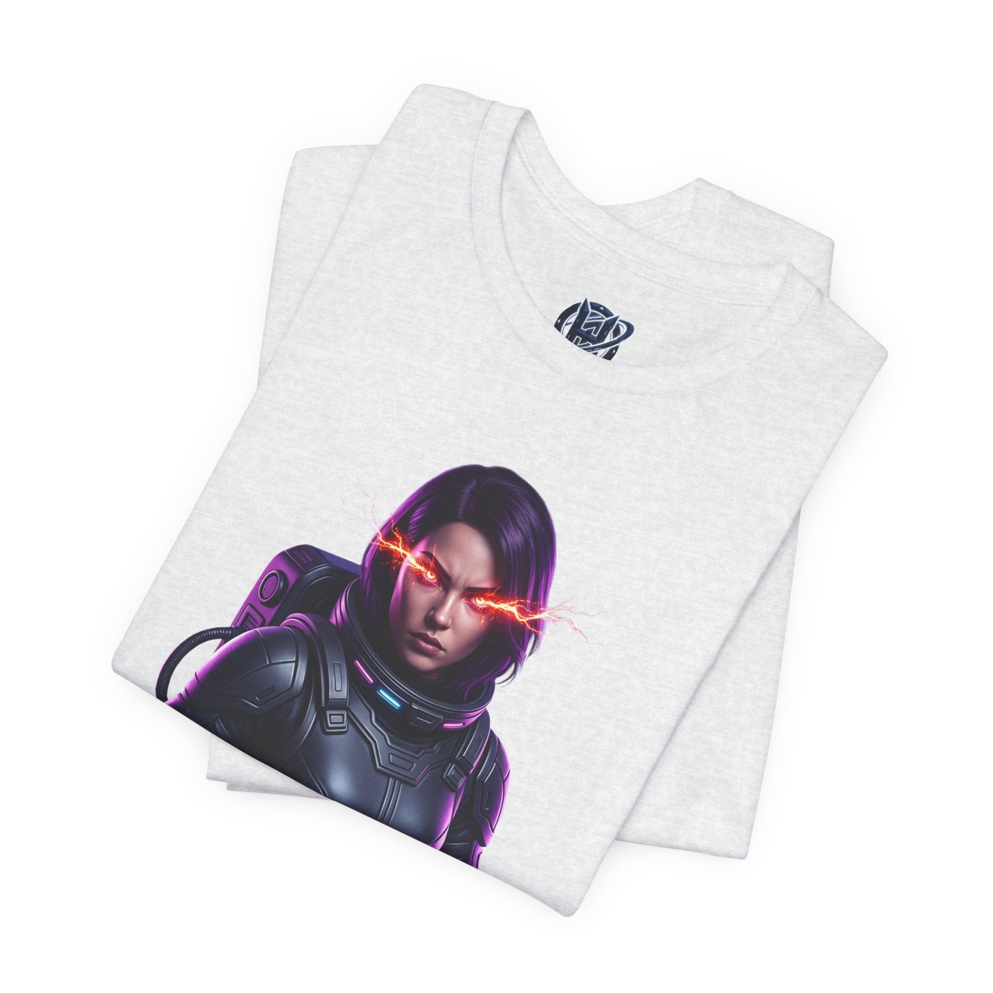 "Hyper-Nova: Red Flare Cyber-Empress Gaming Tee"