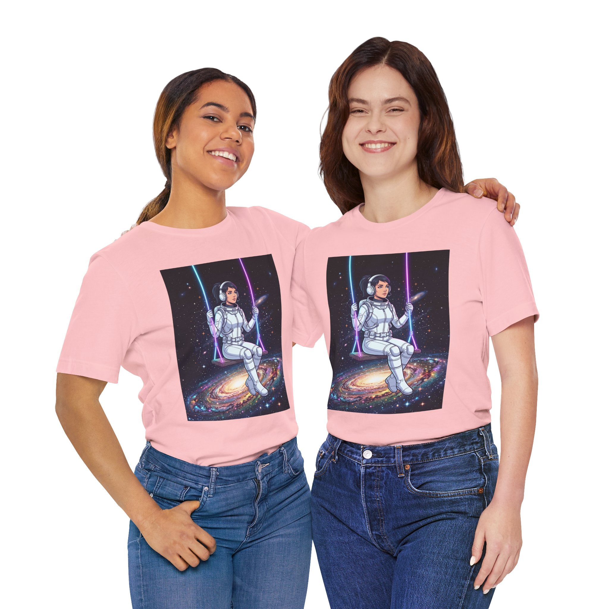 Astronaut on Galaxy Swing T‑Shirt