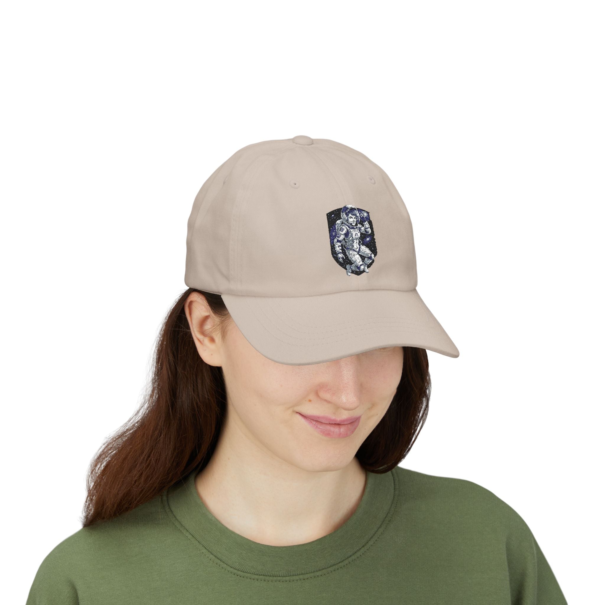 "Celestial Empress: Premium Female Astronaut Embroidered Cap"