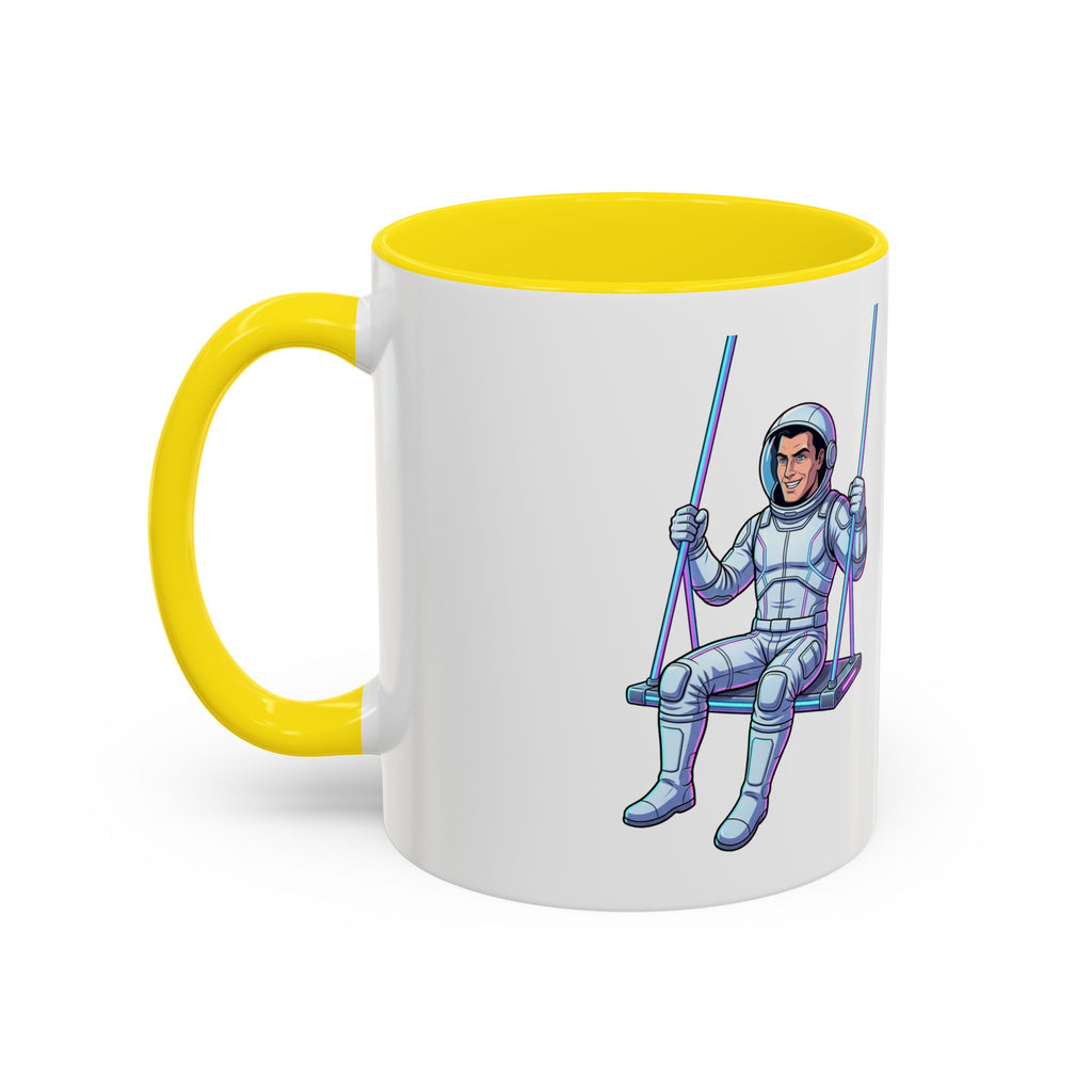 "Galactic Soulmates: Matching Astronaut Couple Mug Set"