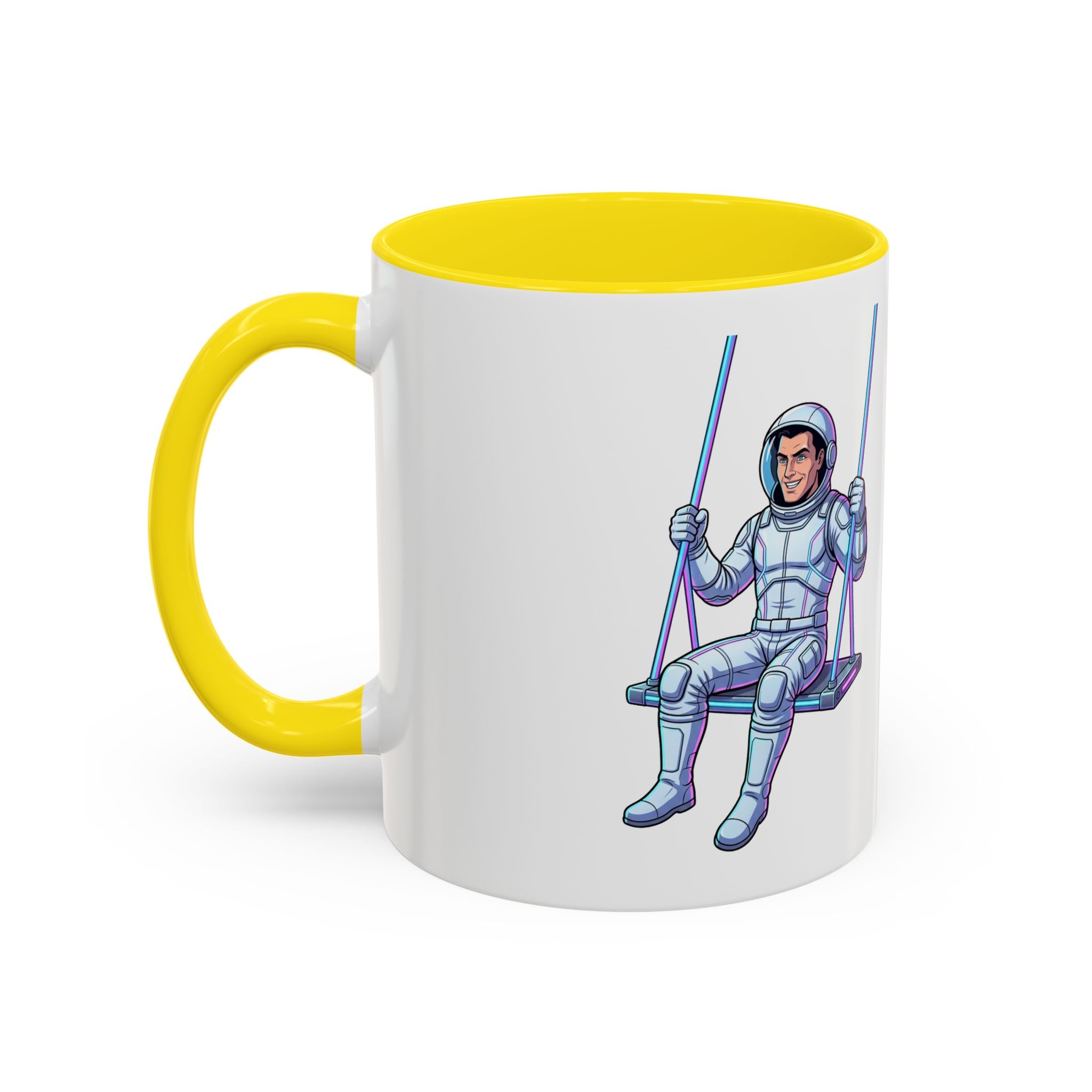 "Galactic Soulmates: Matching Astronaut Couple Mug Set"