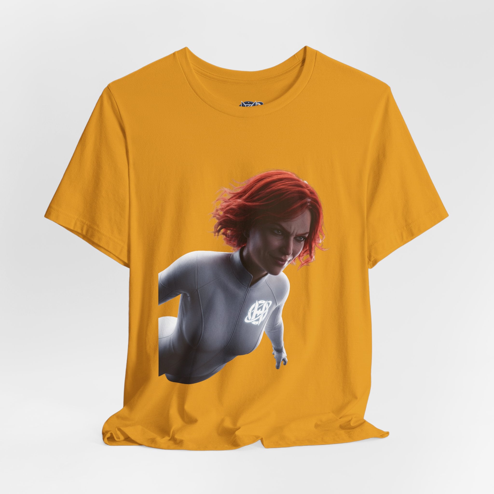 Superhero Flight T-Shirt — Red-Haired Flying Hero Graphic Tee
