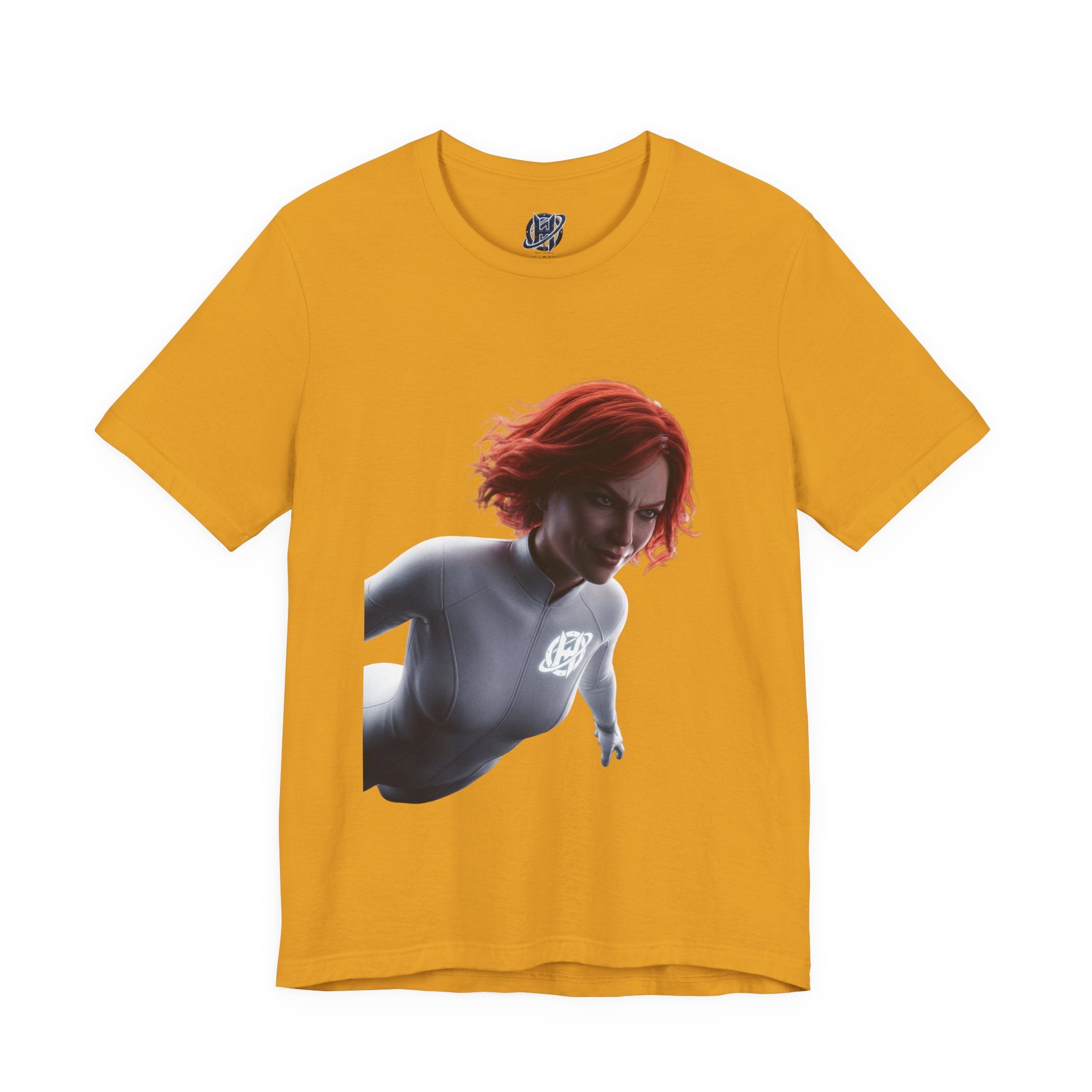 Superhero Flight T-Shirt — Red-Haired Flying Hero Graphic Tee