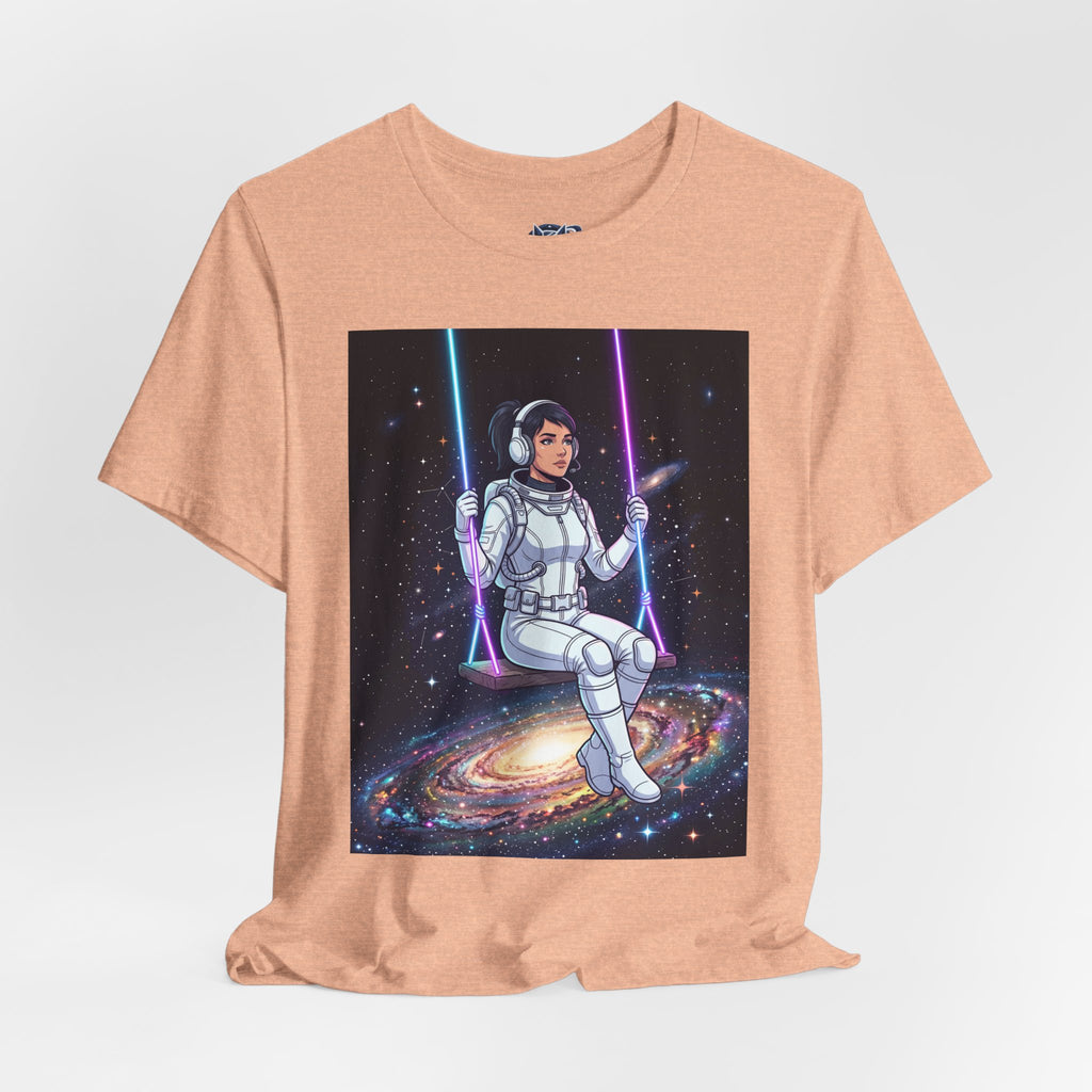 Astronaut on Galaxy Swing T‑Shirt