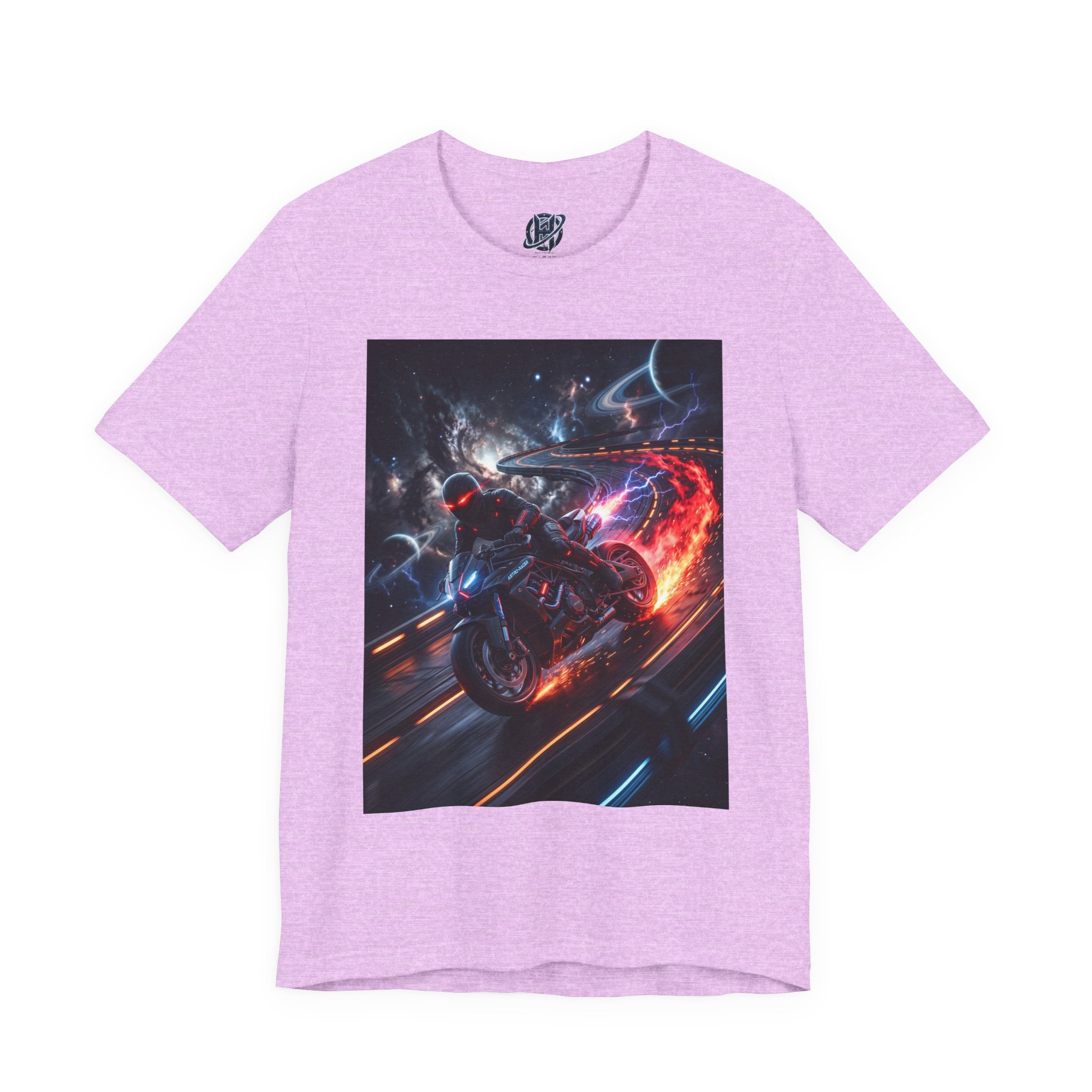 "Nitro-Void: Galactic Cyber-Rider Racing Tee"