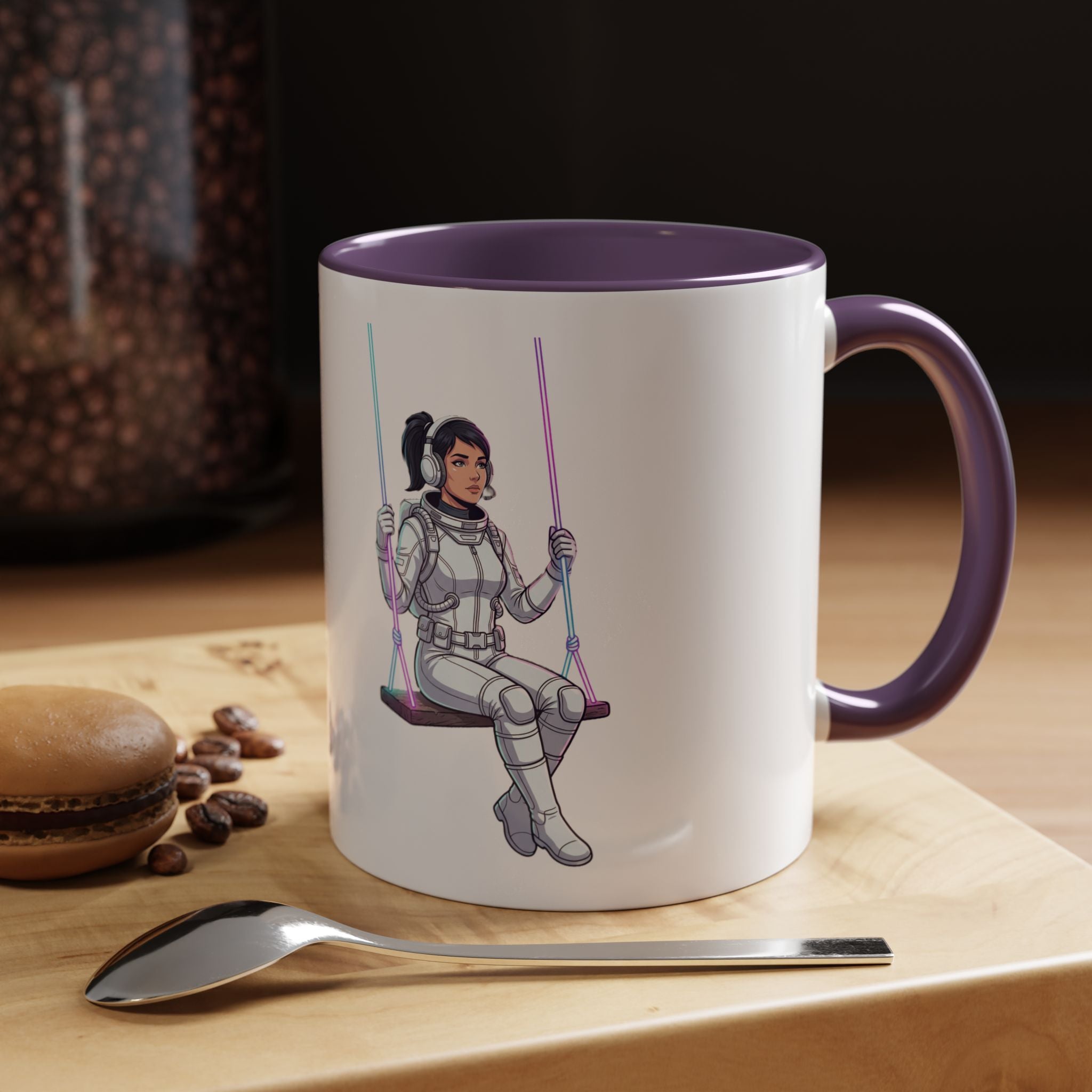 "Galactic Soulmates: Matching Astronaut Couple Mug Set"