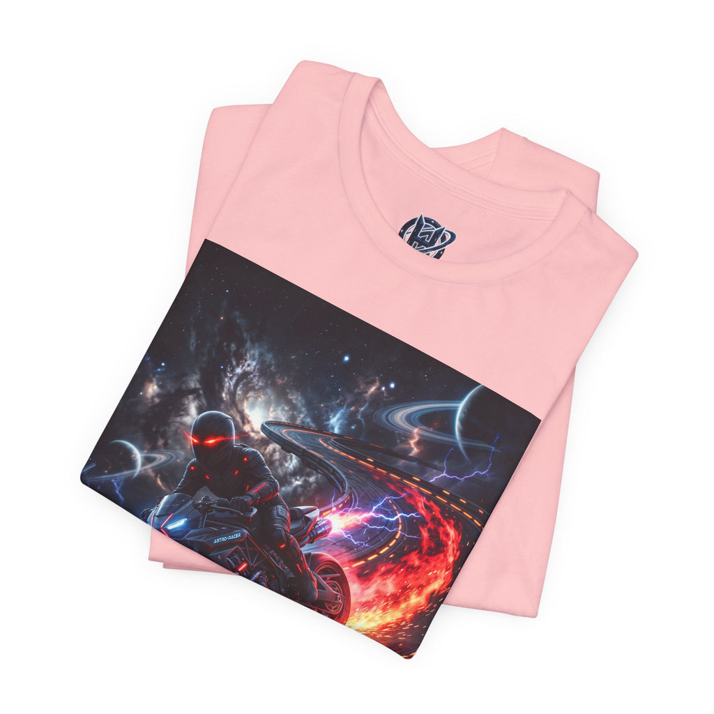 "Nitro-Void: Galactic Cyber-Rider Racing Tee"