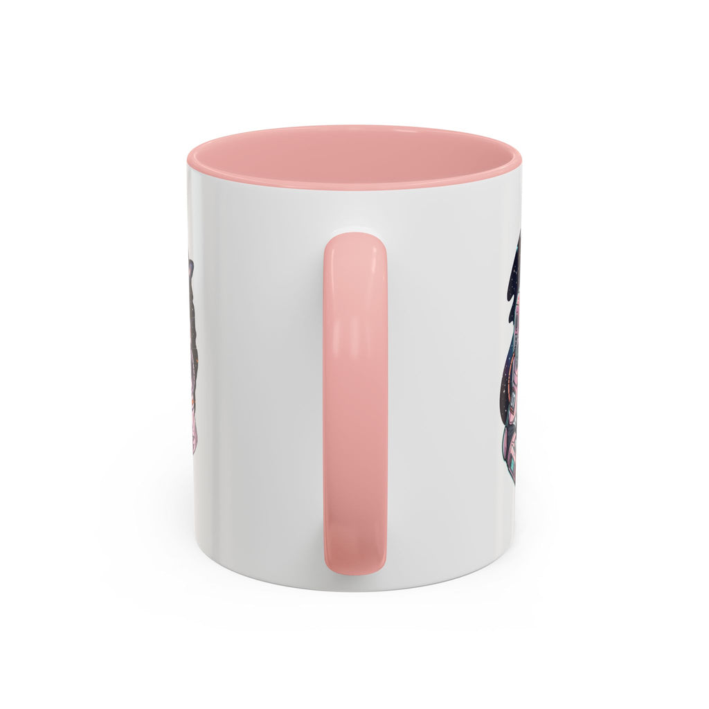 Astronaut Girl Accent Coffee Mug — Pink Space Pilot Ceramic Mug (11/15oz)