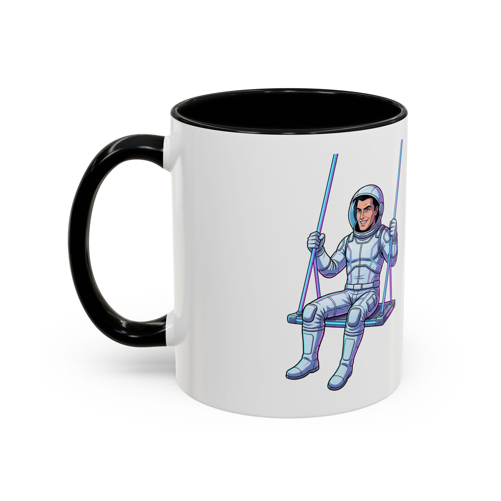 "Galactic Soulmates: Matching Astronaut Couple Mug Set"