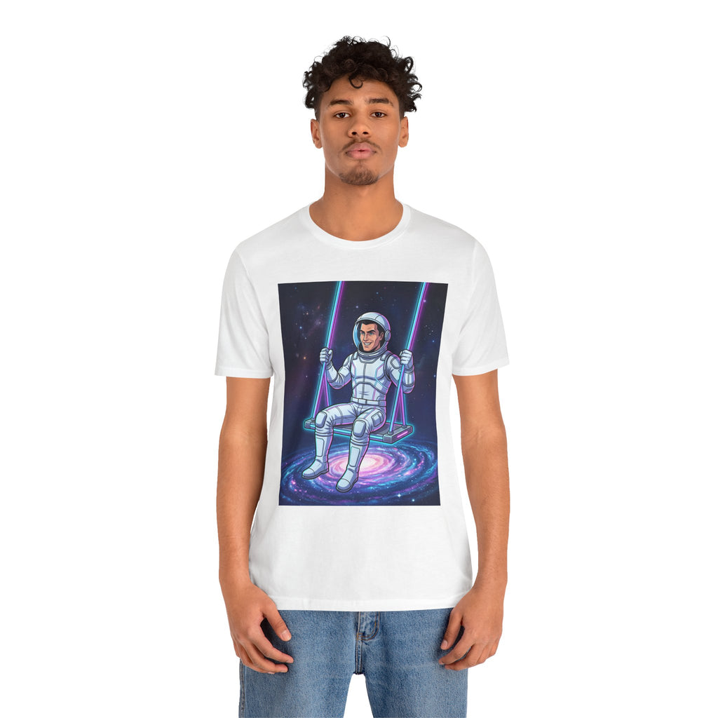 Astronaut Swing Tee – Retro Space Swinging Graphic T-Shirt