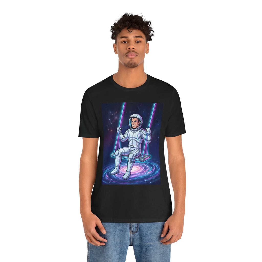 Astronaut Swing Tee – Retro Space Swinging Graphic T-Shirt