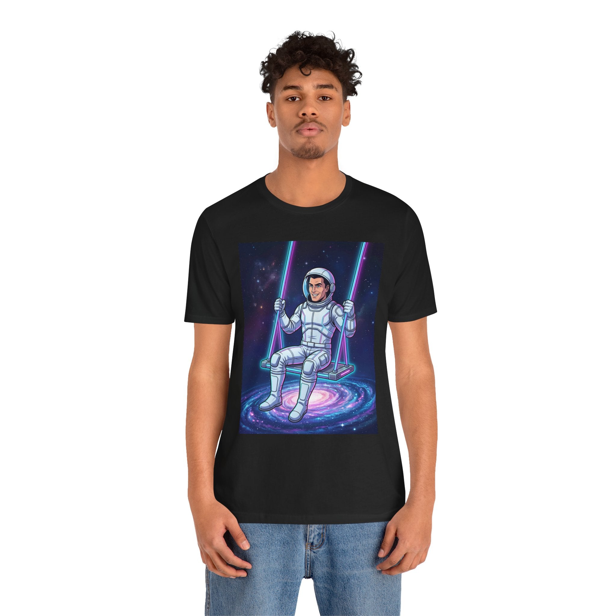 Astronaut Swing Tee – Retro Space Swinging Graphic T-Shirt