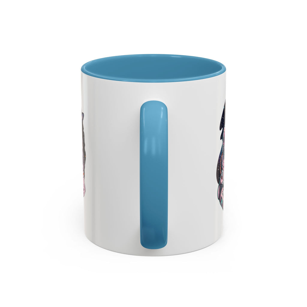 Astronaut Girl Accent Coffee Mug — Pink Space Pilot Ceramic Mug (11/15oz)