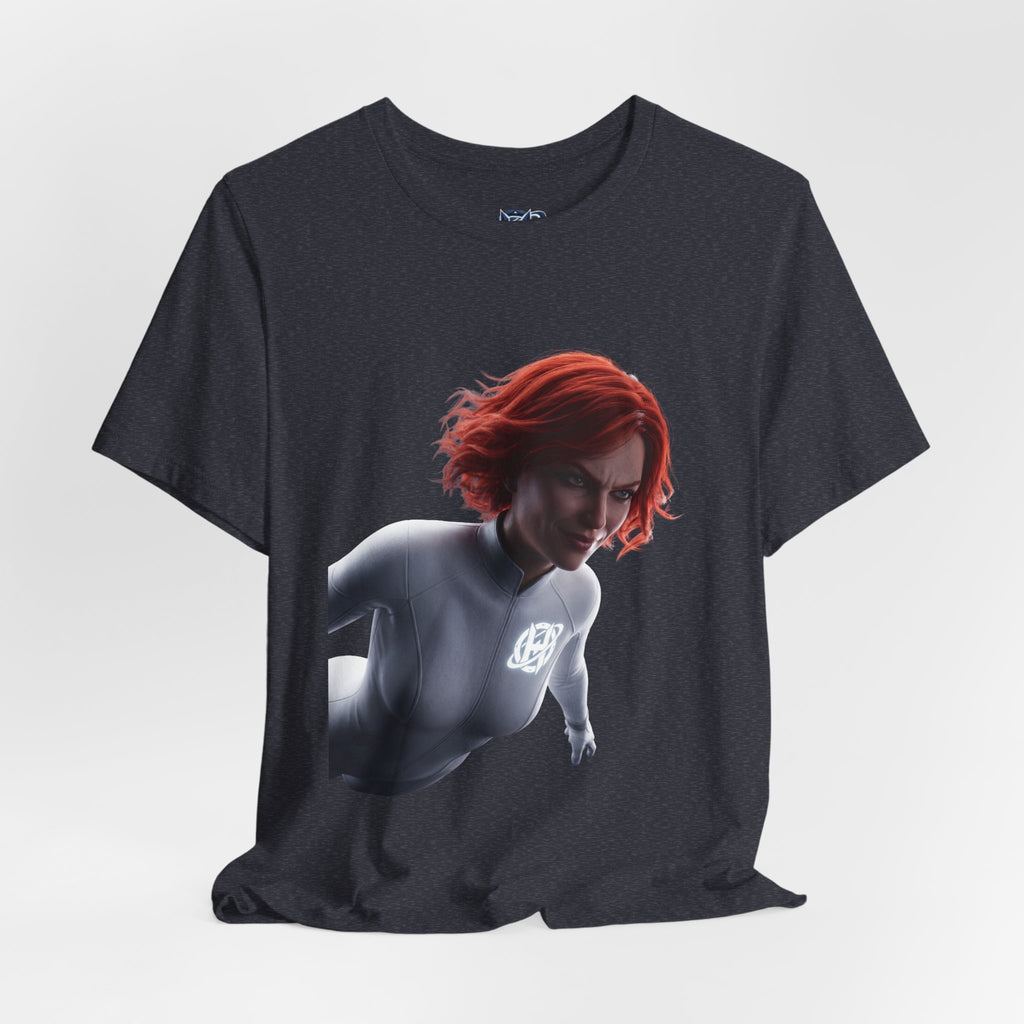 Superhero Flight T-Shirt — Red-Haired Flying Hero Graphic Tee