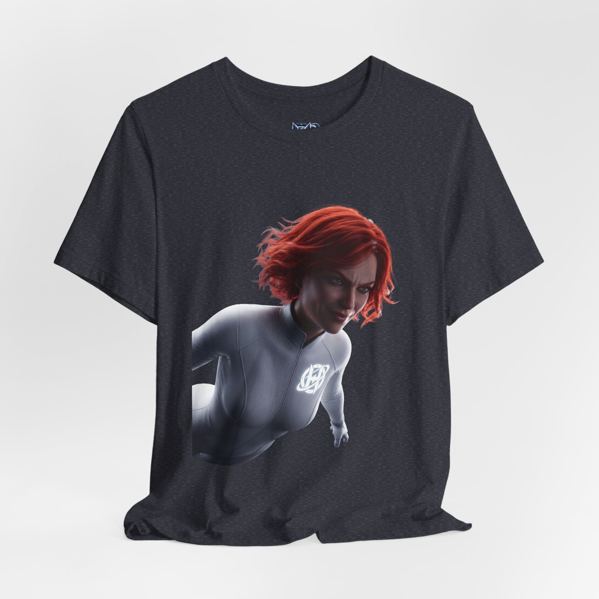 Superhero Flight T-Shirt — Red-Haired Flying Hero Graphic Tee