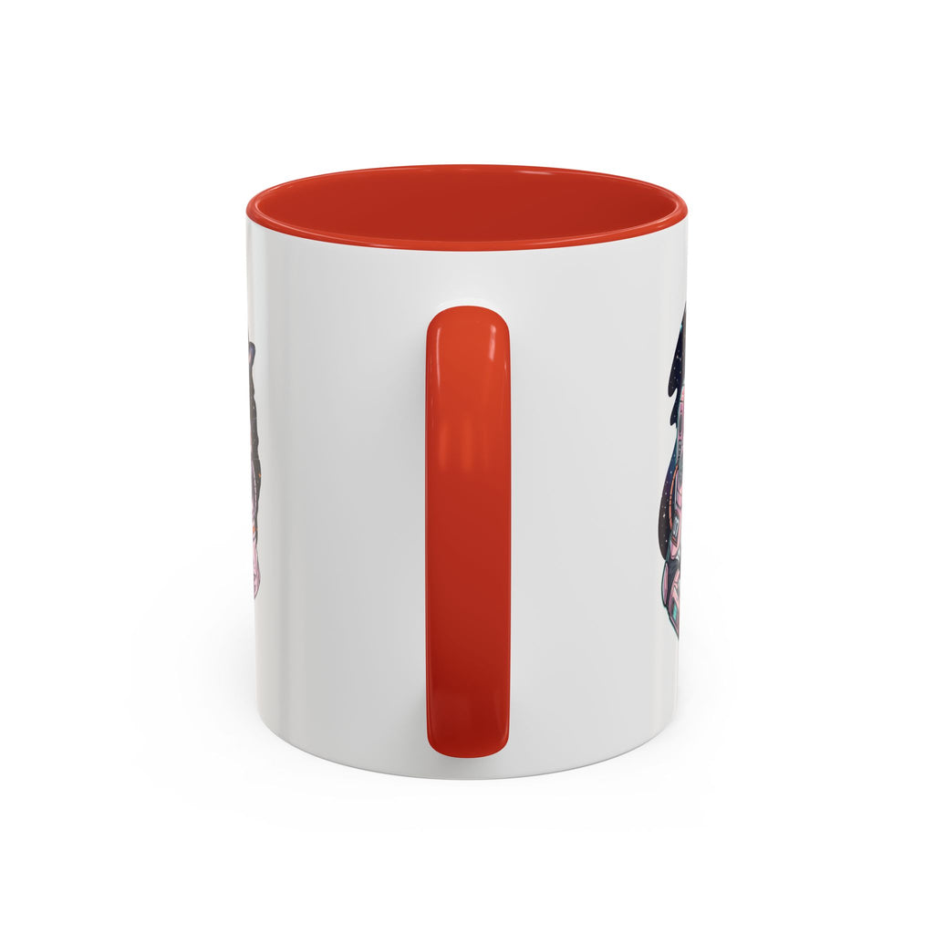 Astronaut Girl Accent Coffee Mug — Pink Space Pilot Ceramic Mug (11/15oz)