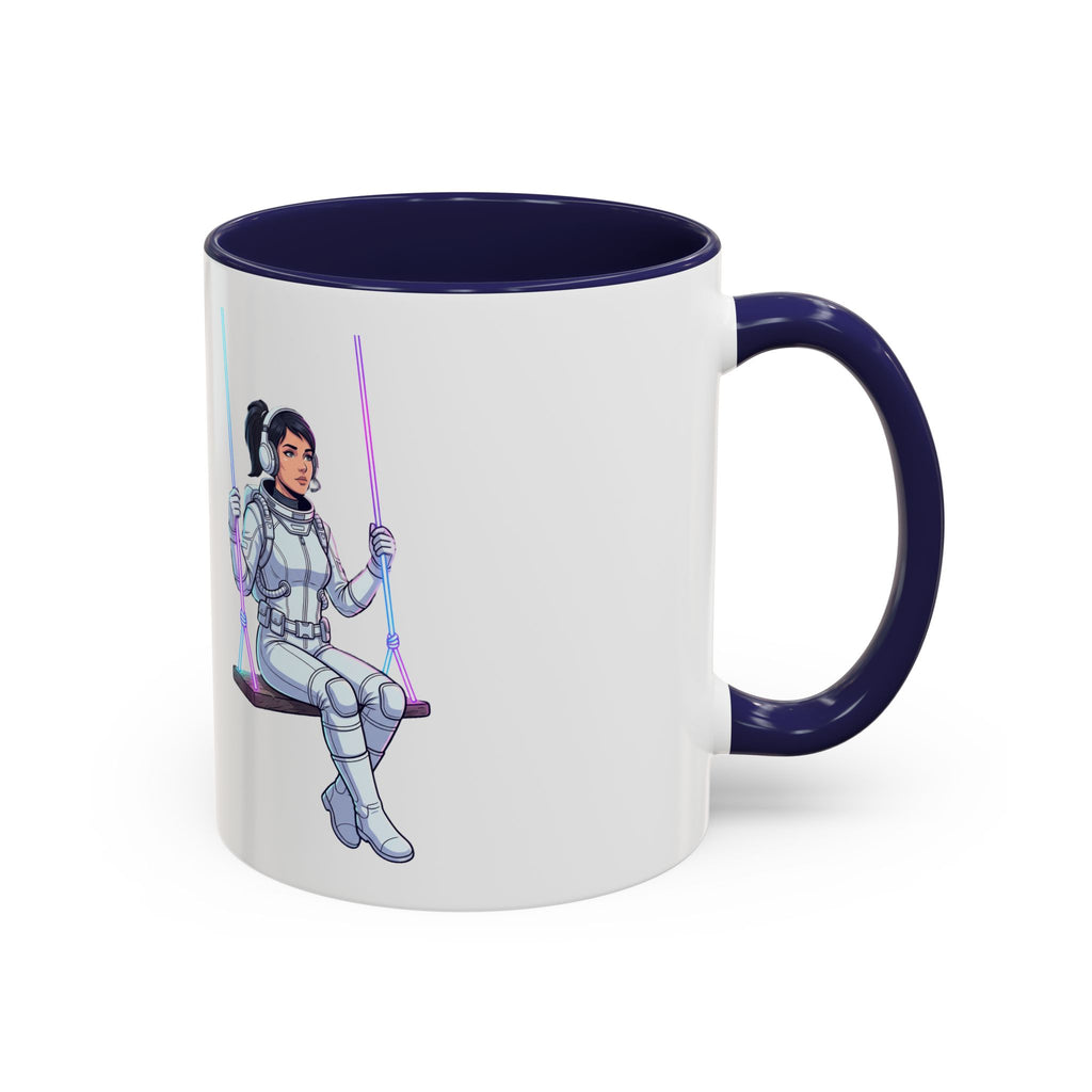 "Galactic Soulmates: Matching Astronaut Couple Mug Set"