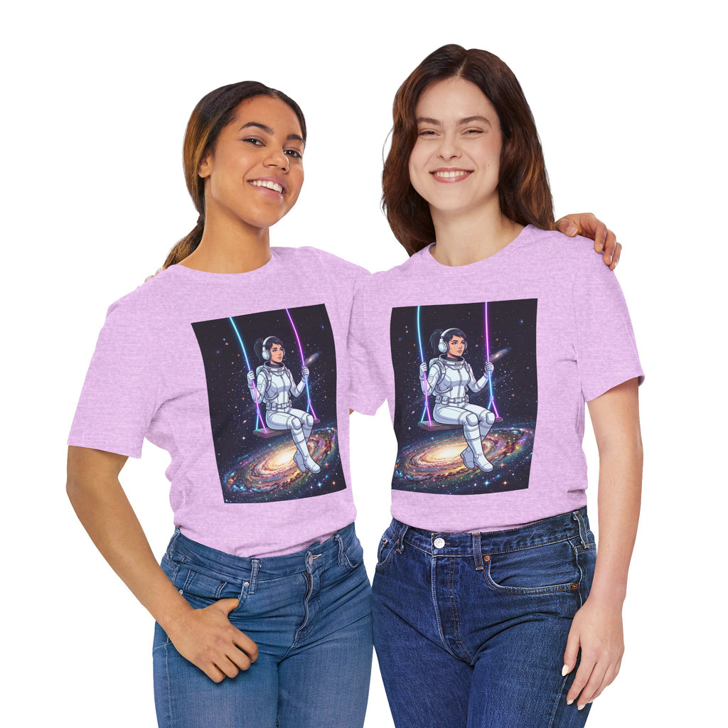 Astronaut on Galaxy Swing T‑Shirt