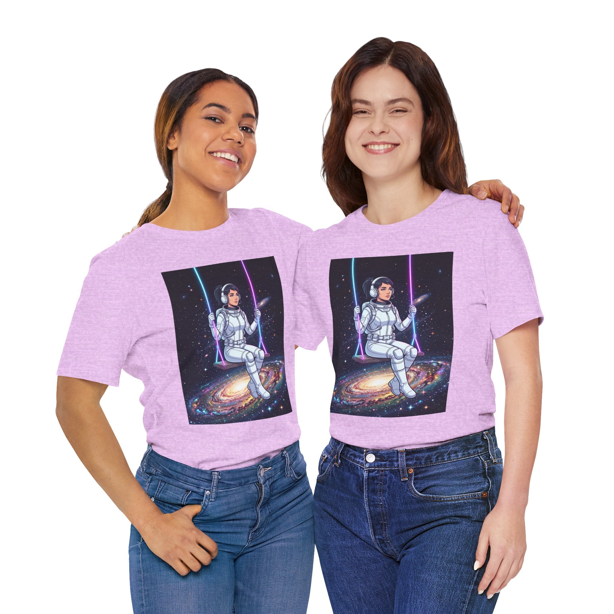 Astronaut on Galaxy Swing T‑Shirt