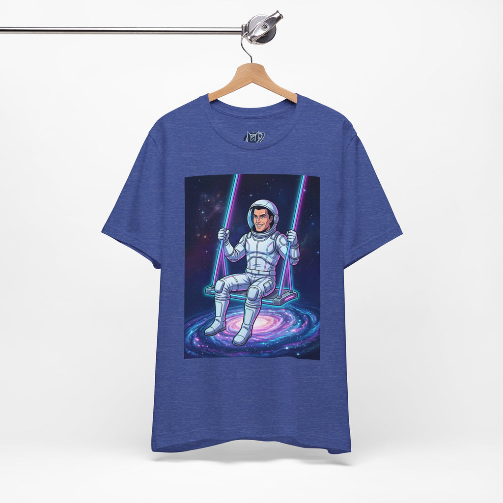 Astronaut Swing Tee – Retro Space Swinging Graphic T-Shirt