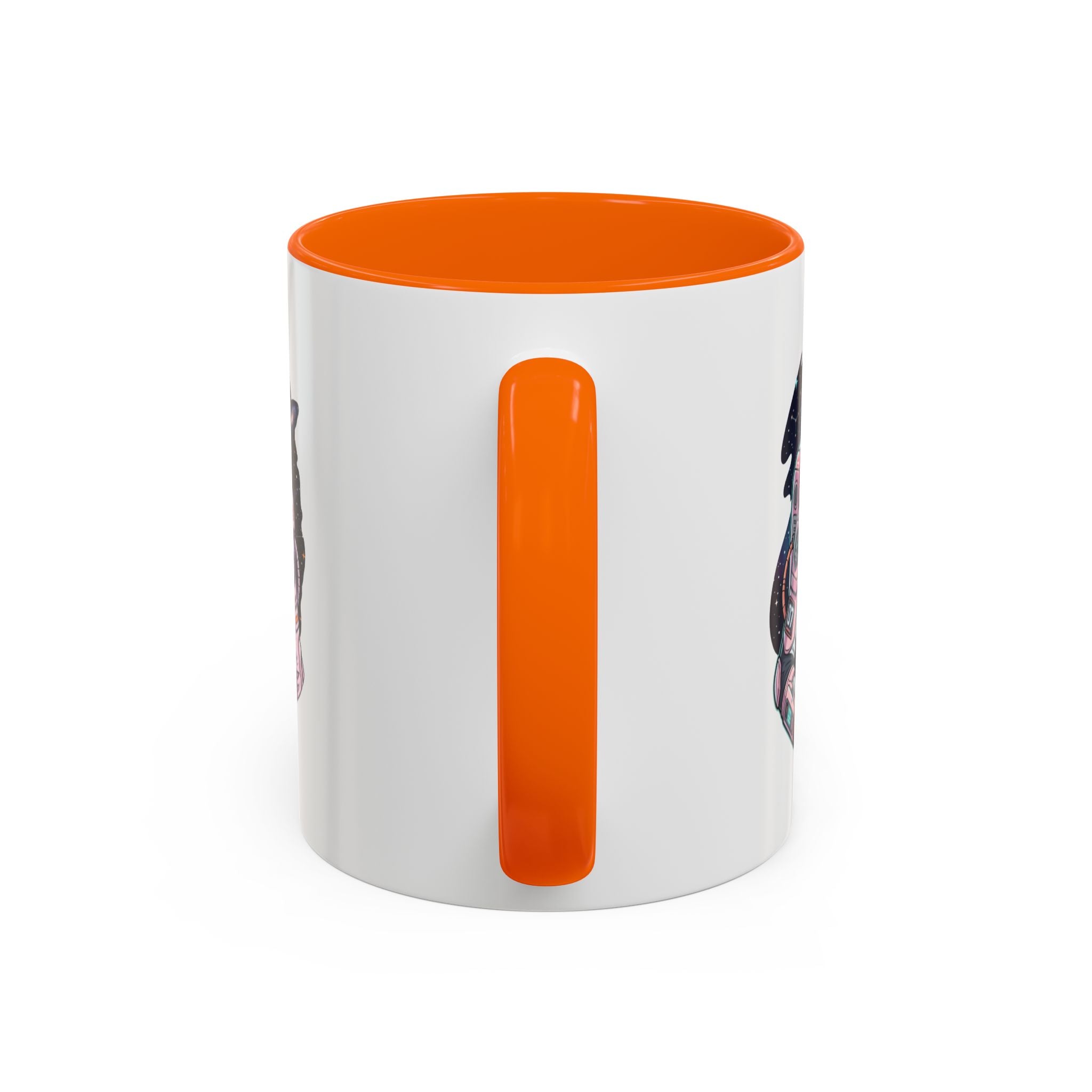 Astronaut Girl Accent Coffee Mug — Pink Space Pilot Ceramic Mug (11/15oz)