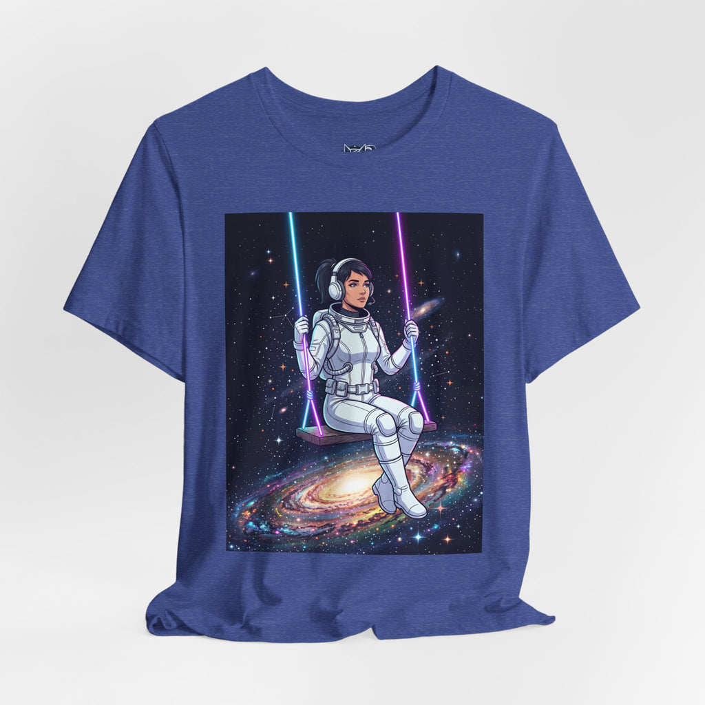 Astronaut on Galaxy Swing T‑Shirt