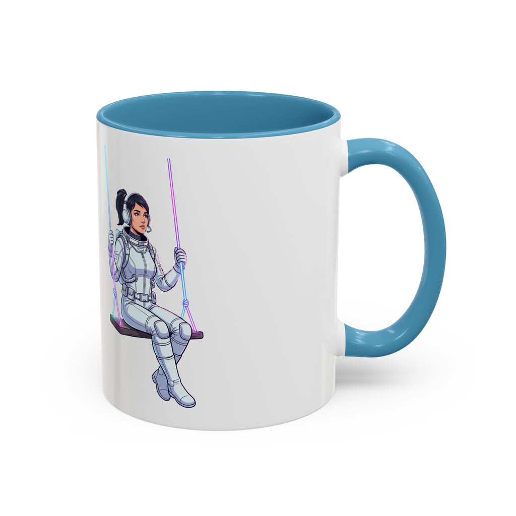 "Galactic Soulmates: Matching Astronaut Couple Mug Set"