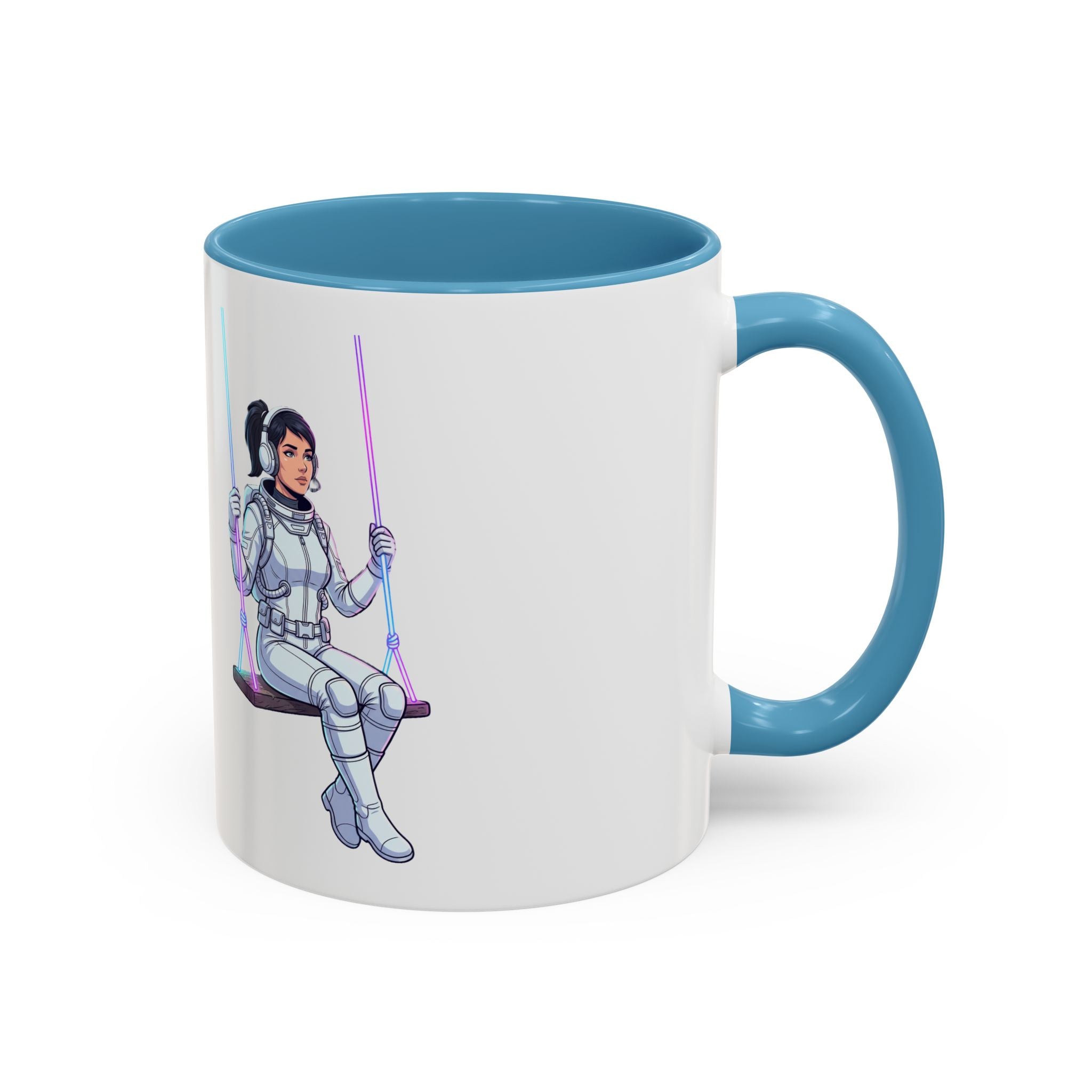 "Galactic Soulmates: Matching Astronaut Couple Mug Set"