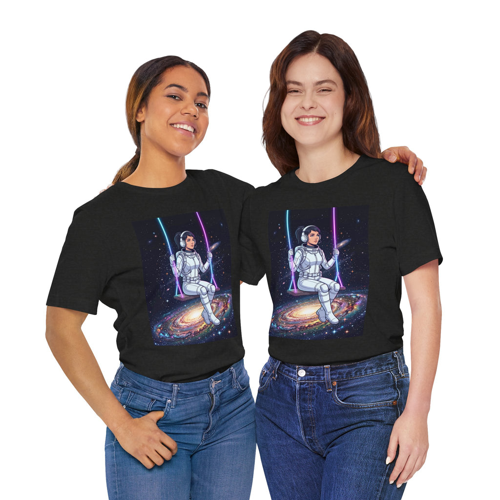 Astronaut on Galaxy Swing T‑Shirt