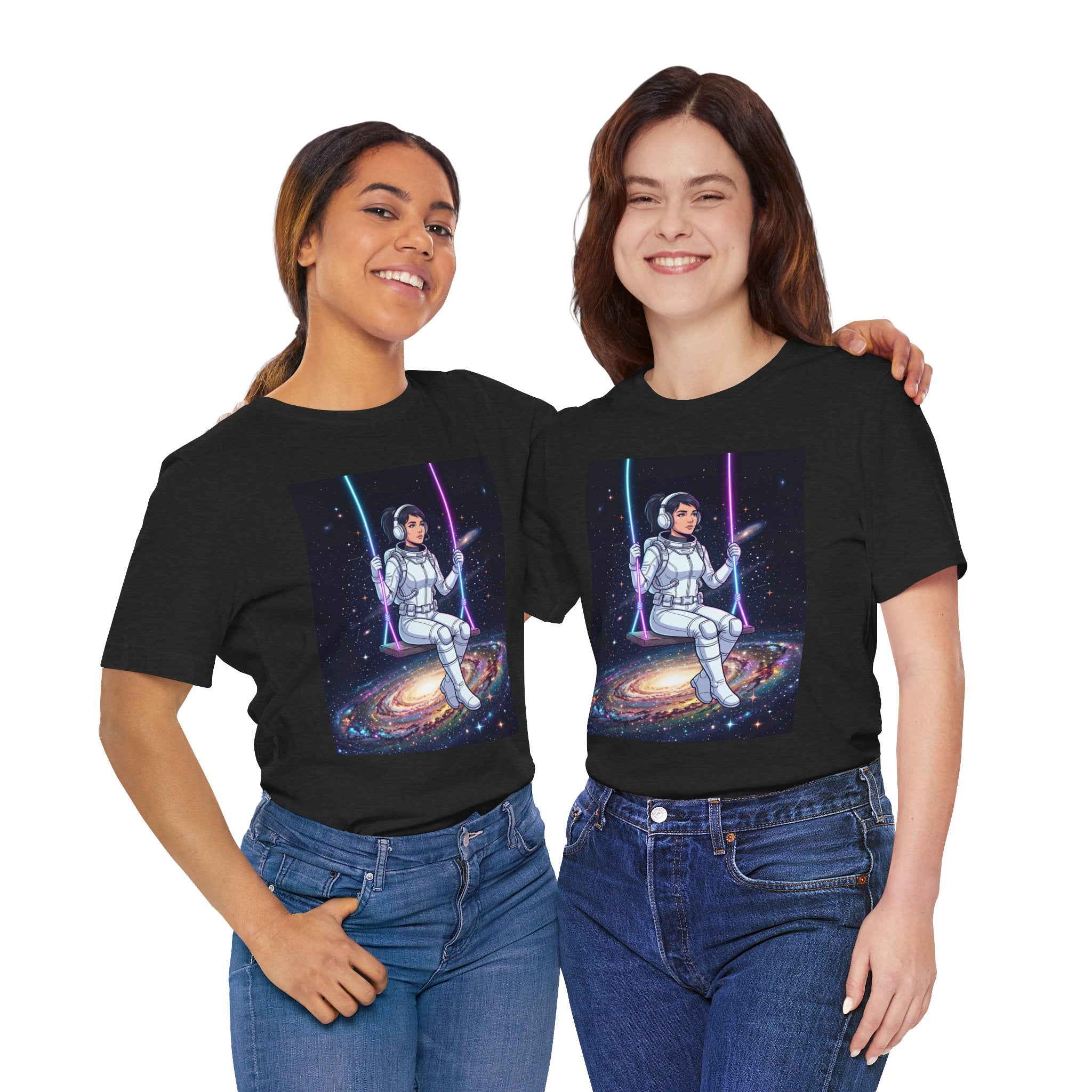 Astronaut on Galaxy Swing T‑Shirt